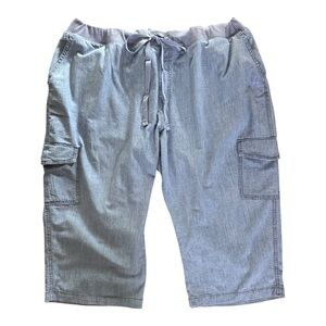 St. John's Bay Denim Blue Cargo Shorts